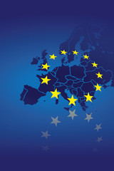 Europa Flagge Fahne 1 - obrazy, fototapety, plakaty
