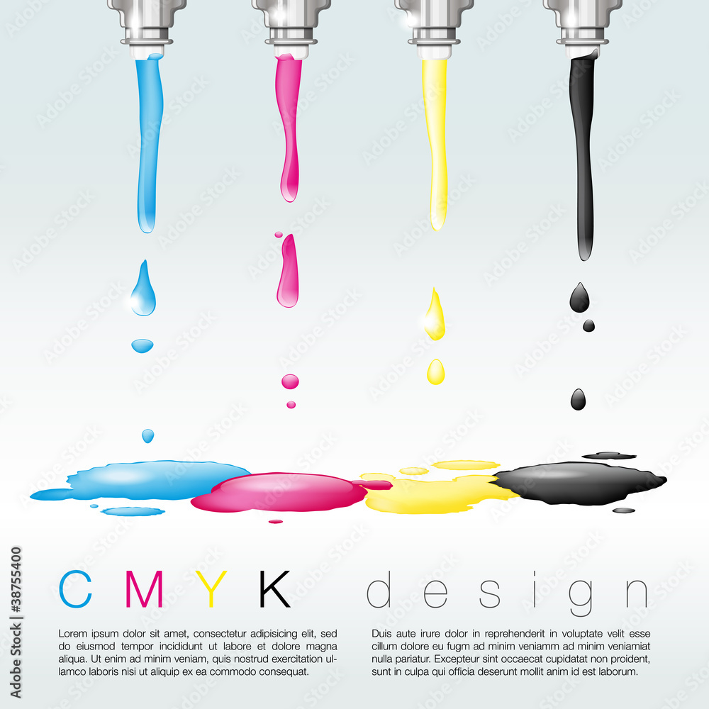 Poster cmyk design - place for text - vector file