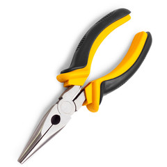 pliers yellow tool isolated on white background