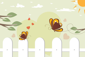 butterflies in love