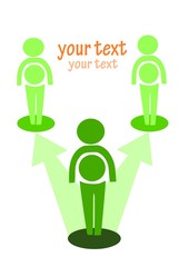 Simple icon - persons network.