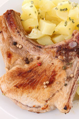 chop pork with potato