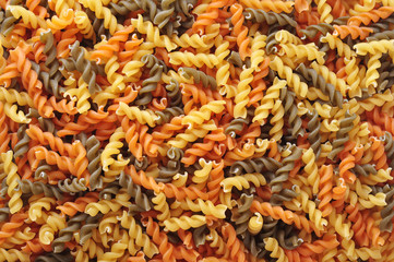 Colorful noodles background