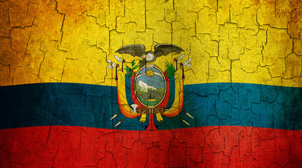Grunge ecuador flag