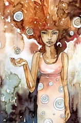 Poster de jardin Inspiration picturale Une image montrant la figure abstraite d& 39 une femme