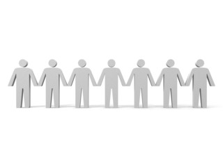 3d icon people - team