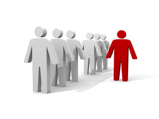 3d icon people - team and leadership