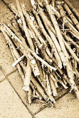 Broken Wood Bundle in Sepia