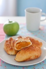 Russian pierogi with apricot filling