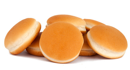 hamburger buns isolated