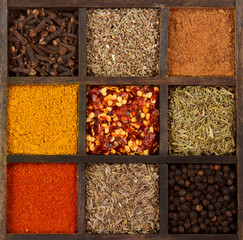 assorted herbs and spices
