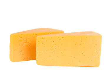 piece of cheese isolated