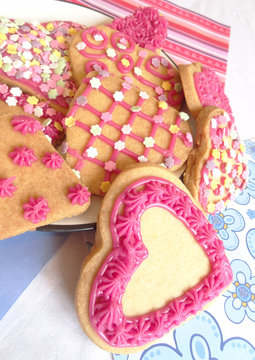 Decorated Valentines Cookies