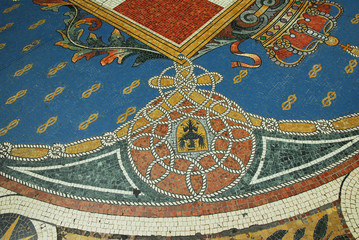 Milan The Vittorio Emanuele gallery floor details.