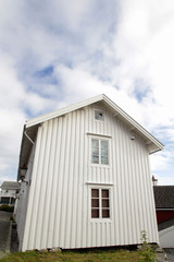 Old white house in Lofoten