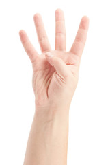 Hand Gesture - Number Four