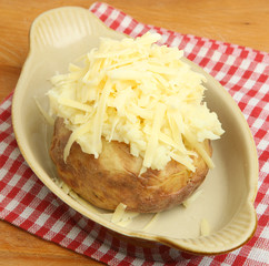 Baked Potato with Grated Cheese