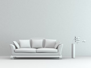 Modell - Sofa mit Vase