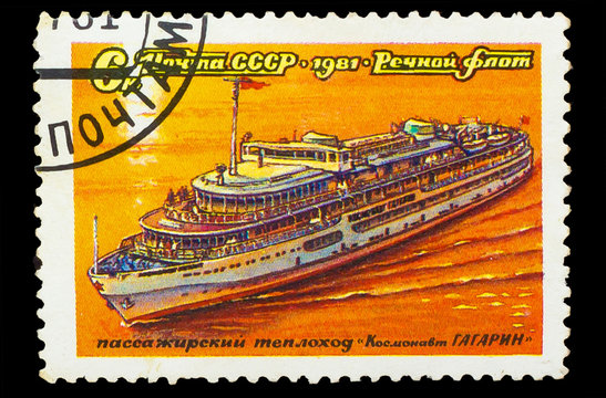 USSR - CIRCA 1981: A stamp printed in USSR, shows passenger moto