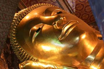 The Big golden Reclining Buddha
