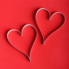 Valentine's paper hearts