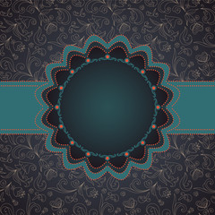 Greeting card in grunge or retro style.