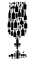 complex black glass isolated on white