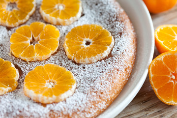 Fototapeta na wymiar tangerine cake