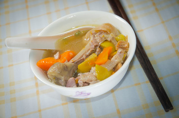 chestnut corn carrot soup