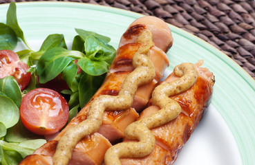 grilled sausages