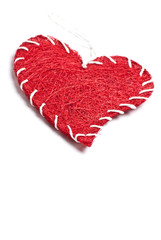 red heart on white background