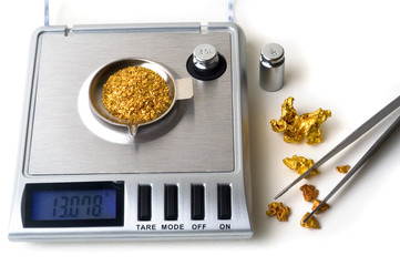 Pesée de l'or