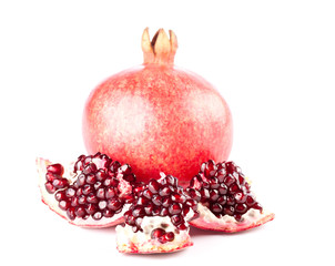 pomegranate isolated on white background