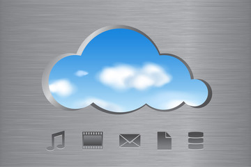 Cloud computing abstract concept with icons