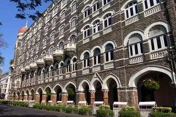 Naklejka premium luxury historic hotel Taj Mahal Palace in Mumbai