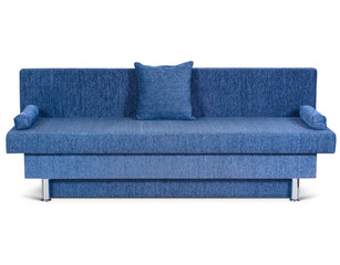 Blue sofa on white