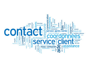Nuage de Tags "CONTACT" (coordonnées service clients mots-clés)