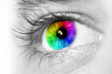 Spectrum multicolored Eye Macro