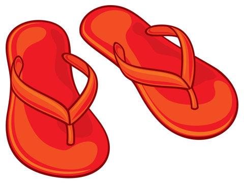 Red Flip Flops