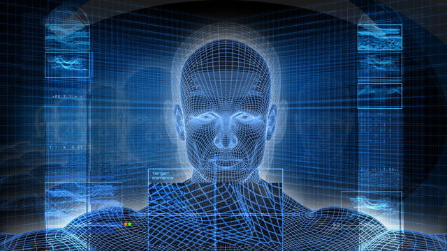 Bionic 3D Man Profile (HD Loop)
