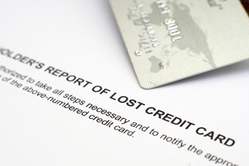 Report of lost credit card