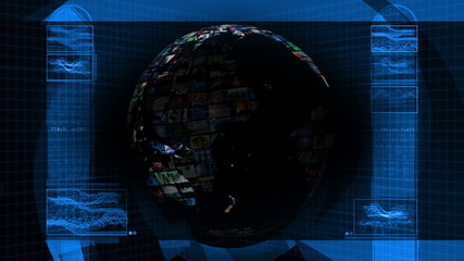 Global News Media Technology Graphics