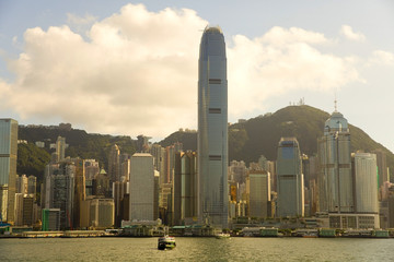 modern skyscrapers in downtown Hong Kong