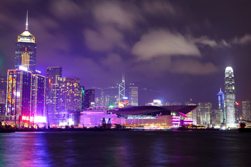 Hong Kong skyline at night