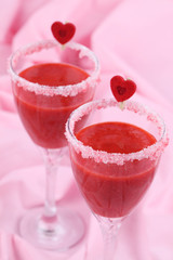 Valentine's strawberry drink