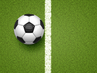 soccer ball on green grass