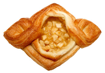 Apple pie isolated on a white background.