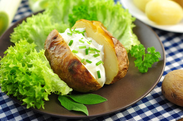 Kartoffeln, Teller, Salat