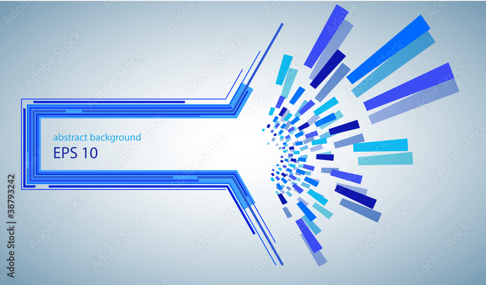 Poster vector blue abstract background with place for your text