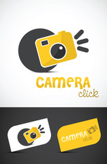 Abstract stylized camera icon